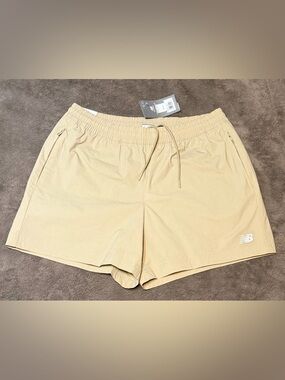 NWT - New Balance Mens’ Tan 5” Inseam Athletic Shorts, Size - L